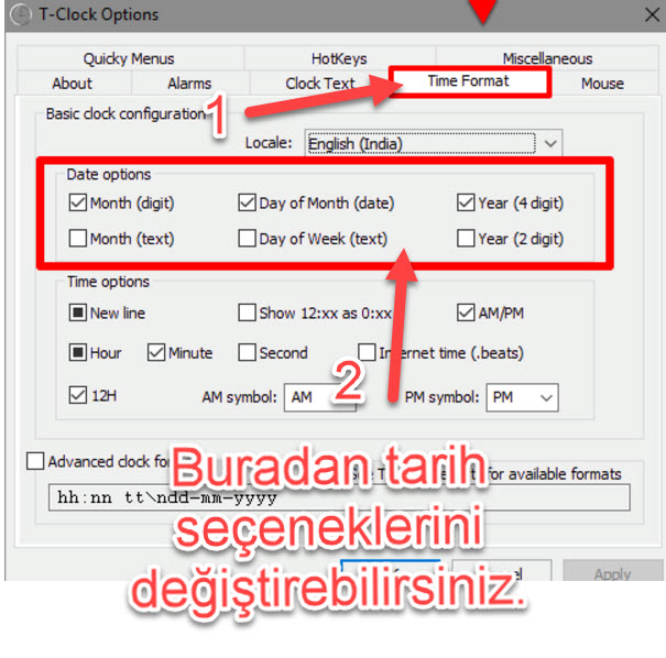 Windows Bilgisayarda Saatin Fontunu Değiştirme